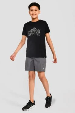 Junior Mountain Range 2.0 T-Shirt - Black 4 Junior Mountain Range 2.0 T-Shirt - Black -MONTIREX CLOHTING SALE MOUNTAIN RANGE 2.0 TEE BLACK front