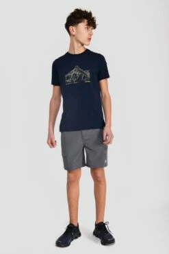 Junior Mountain Range 2.0 T-Shirt - Midnight Blue -MONTIREX CLOHTING SALE MOUNTAIN RANGE 2.0 TEE MIDNIGHT BLUE front