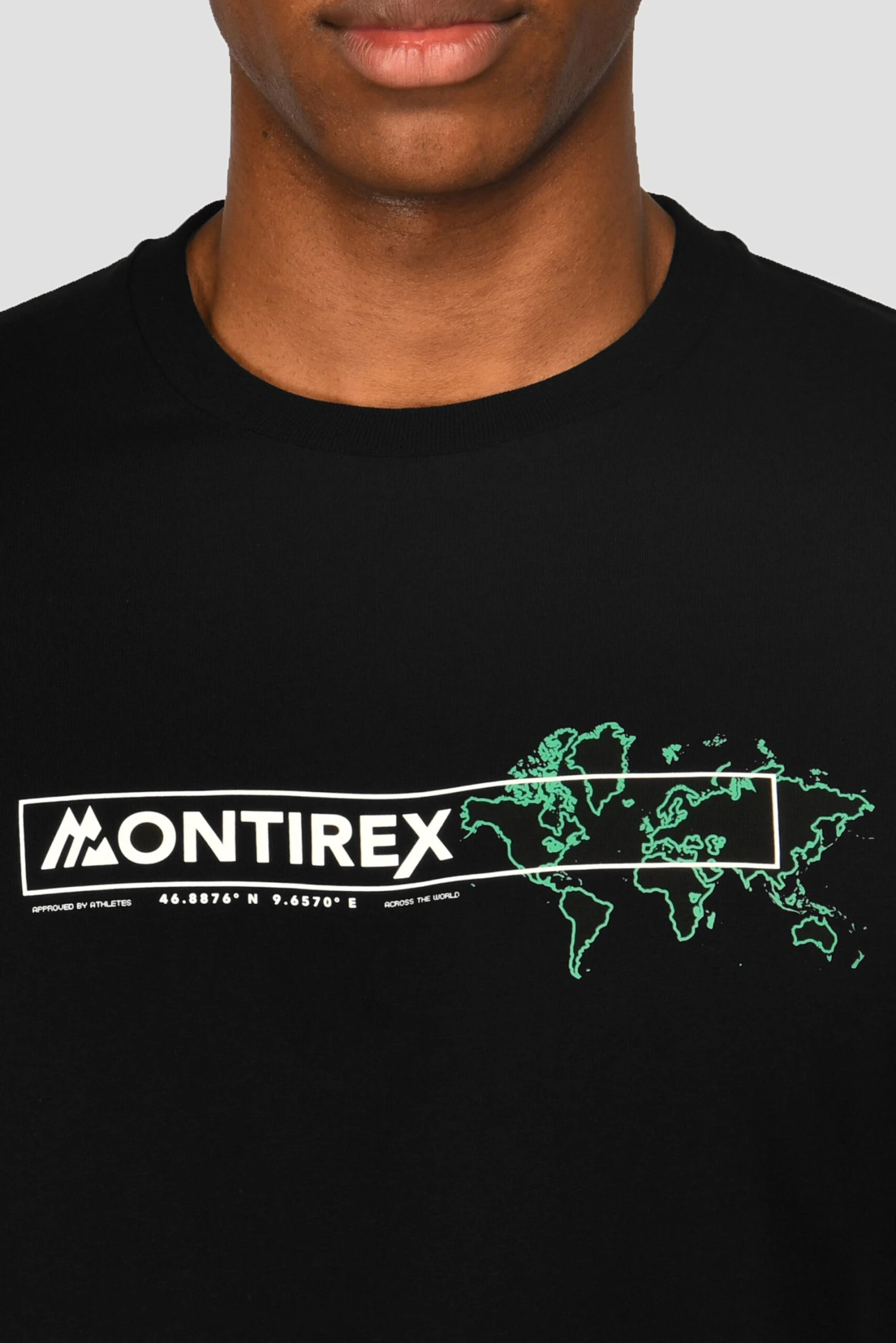 MTX Global T-Shirt - Black MTX Global T-Shirt - Black -MONTIREX CLOHTING SALE MTX GLOBAL TEE BLACK front detail scaled
