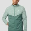 MTX Run Tempo Windbreaker - Feather/Dolphin -MONTIREX CLOHTING SALE MTX RUN TEMPO JACKET SILVER PINE GREEN MILIEU 1