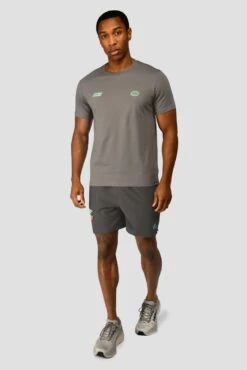MTX Run Vital Cotton T-Shirt - Cement Grey 5 MTX Run Vital Cotton T-Shirt - Cement Grey -MONTIREX CLOHTING SALE MTX RUN VITAL COTTON TEE CEMENT GREY front