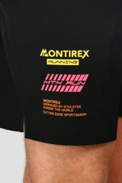 MTX Run Vital Short - Black -MONTIREX CLOHTING SALE MTX RUN VITAL SHORT BLACK logo detail