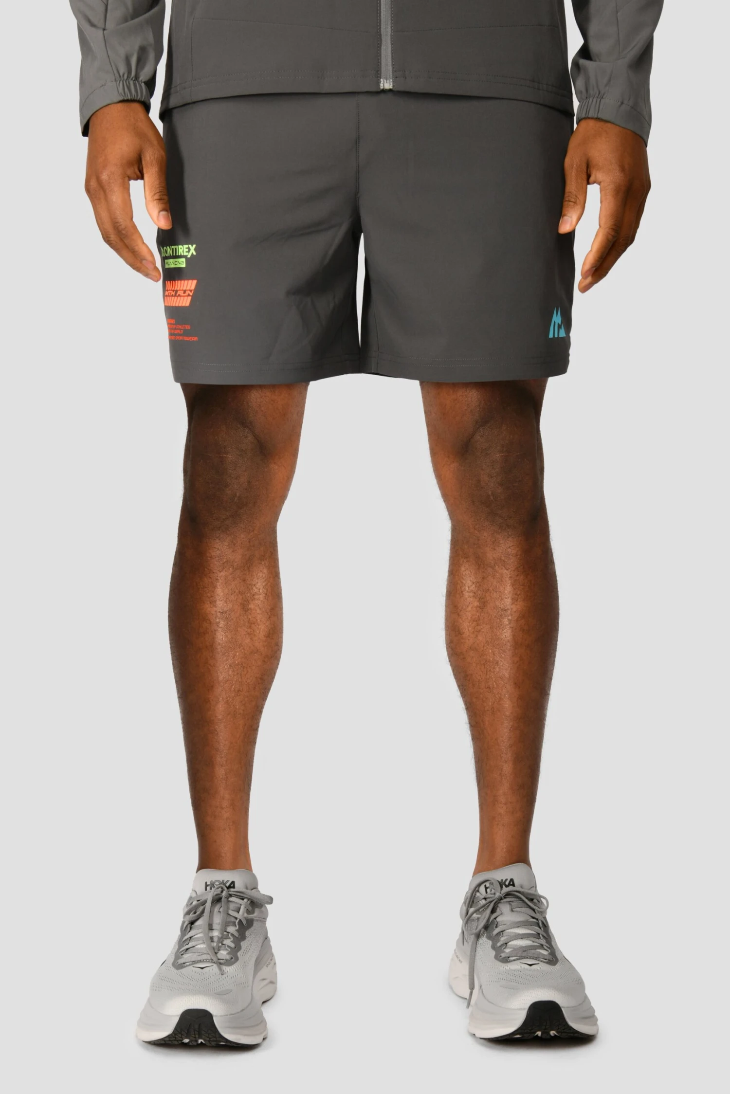 MTX Run Vital Short - Cement Grey/Jet Grey MTX Run Vital Short - Cement Grey/Jet Grey -MONTIREX CLOHTING SALE MTX RUN VITAL SHORT JET GREY front scaled