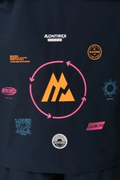 MTX Run Vital Windbreaker - Midnight Blue -MONTIREX CLOHTING SALE MTX RUN VITAL WINDBREAKER MIDNIGHT BLUE back logos