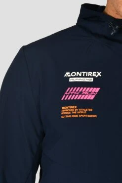 MTX Run Vital Windbreaker - Midnight Blue -MONTIREX CLOHTING SALE MTX RUN VITAL WINDBREAKER MIDNIGHT BLUE logo side2