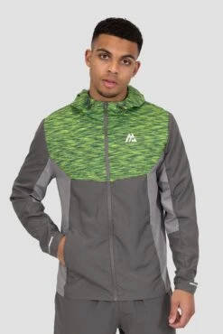 Trail Windbreaker - Grey/Green/Black