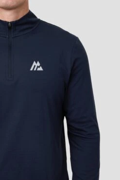 Peak Gridded Polartec® 1/4 Zip - Midnight Blue 6 Peak Gridded Polartec® 1/4 Zip - Midnight Blue -MONTIREX CLOHTING SALE PEAKGRIDDED 1 4 ZIP BLACKIRIS 5