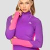 Power Panelled 1/4 Zip - Electric Purple/Pink -MONTIREX CLOHTING SALE POWERPANELLED1 4ZIP ElectricPurple Pink closefront