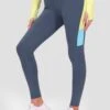 Power Panelled 2.0 Legging - Greyed Indigo/Citrus/Neon Sky 1 Power Panelled 2.0 Legging - Greyed Indigo/Citrus/Neon Sky -MONTIREX CLOHTING SALE PowerPanelled2.0Legging VintageIndigo ShadowLime Bluefishsidelogo