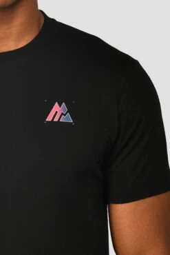 Radial T-Shirt - Black 6 Radial T-Shirt - Black -MONTIREX CLOHTING SALE RADIAL TEE BLACK close logo detail