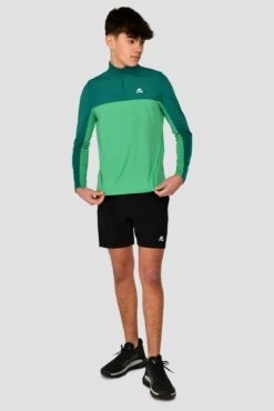 Junior Rush 1/4 Zip - Mountain Meadow/Deep Sea -MONTIREX CLOHTING SALE RUSH 1 4 ZIP MOUNTAIN MEADOW DEEP SEA front