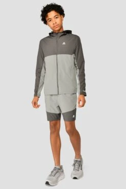 Junior Rush Running Short - Cement Grey/Platinum Grey -MONTIREX CLOHTING SALE RUSH RUNNING SHORT CEMENT GREY PLATINUM GREY full front
