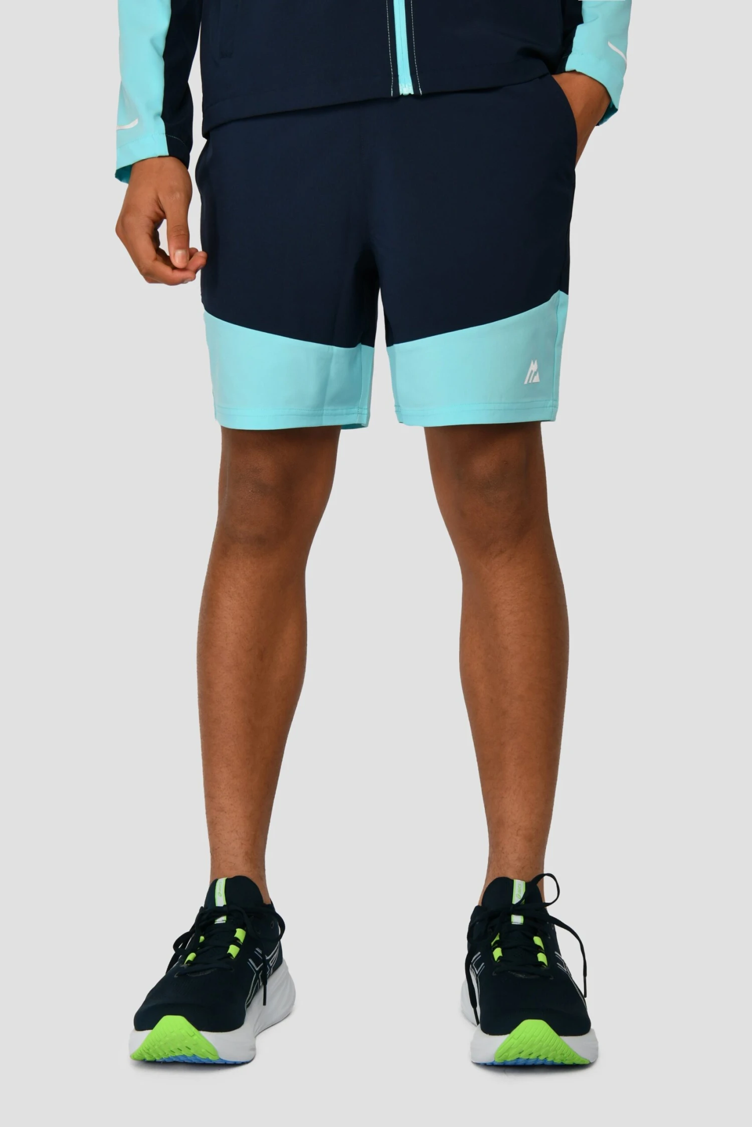 Junior Rush Running Short - Neon Sky/Midnight Blue Junior Rush Running Short - Neon Sky/Midnight Blue -MONTIREX CLOHTING SALE RUSH RUNNING SHORT NEON SKY MIDNIGHT BLUE front scaled