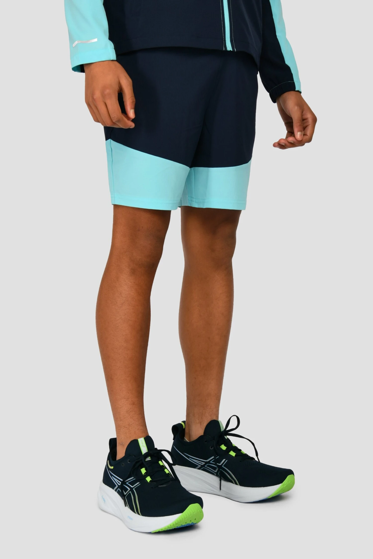 Junior Rush Running Short - Neon Sky/Midnight Blue Junior Rush Running Short - Neon Sky/Midnight Blue -MONTIREX CLOHTING SALE RUSH RUNNING SHORT NEON SKY MIDNIGHT BLUE side other scaled