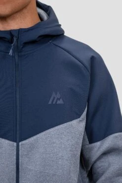 Recover Fleece Hood - Midnight Blue -MONTIREX CLOHTING SALE Recover Fleece Hood Midnight Blue close logo