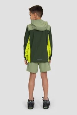 Boys Speed 2.0 Windbreaker - Fleck/Elm/Electric Lime -MONTIREX CLOHTING SALE SPEED 2.0 WINDBREAKER FLECK ELM ELECTRIC LIME full back