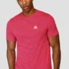 Speed Seamless T-Shirt - Hibiscus/Neon Pink -MONTIREX CLOHTING SALE SPEED SEAMLESS HIBISCUS NEON PINK close front