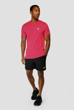 Speed Seamless T-Shirt - Hibiscus/Neon Pink 4 Speed Seamless T-Shirt - Hibiscus/Neon Pink -MONTIREX CLOHTING SALE SPEED SEAMLESS HIBISCUS NEON PINK ful front