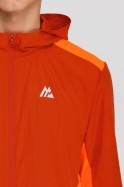Junior Speed Windbreaker - Cardinal Red/Fiery Orange 8 Junior Speed Windbreaker - Cardinal Red/Fiery Orange -MONTIREX CLOHTING SALE SPEED WINDBREAKER CARDINAL RED FIERY ORANGE logo detail