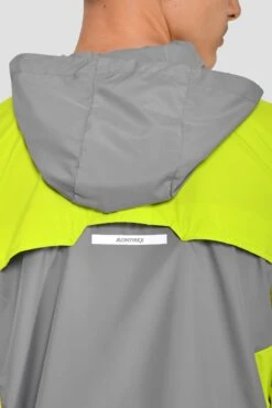 Junior Speed Windbreaker - Platinum Grey/Electric Lime -MONTIREX CLOHTING SALE SPEED WINDBREAKER PLATINUM GREY ELECTRIC LIME back detail