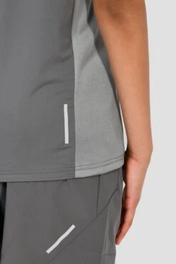 Junior Sprint T-Shirt - Cement Grey/Platinum Grey -MONTIREX CLOHTING SALE SPRINT TEE CEMENT GREY PLATINUM GREY back reflective