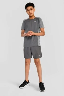 Junior Sprint T-Shirt - Cement Grey/Platinum Grey -MONTIREX CLOHTING SALE SPRINT TEE CEMENT GREY PLATINUM GREY front