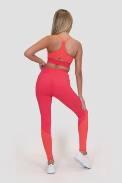 Stride Legging - Strawberry Soda/Montipora/Pink Sherbet -MONTIREX CLOHTING SALE STRIDE LEGGING RASPBERRY LIVING CORAL PARADISE PINK Full Back