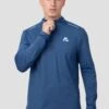 Strike 1/4 Zip - Naval/Dawn -MONTIREX CLOHTING SALE STRIKER 1 4 ZIP ENSIGN BLUE CLOSE FRONT