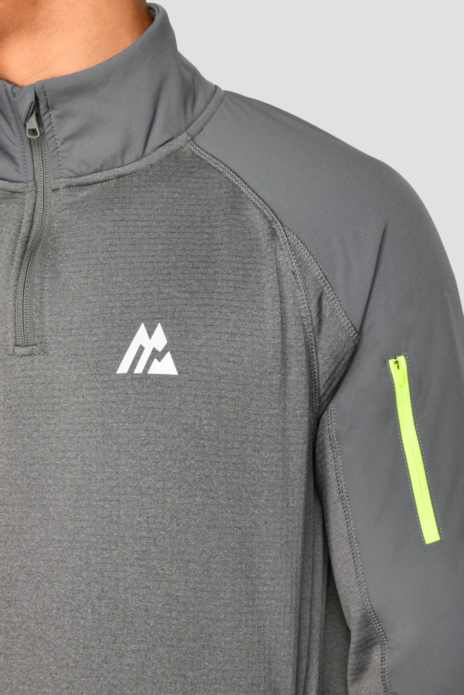 Summit 1/4 Zip - Grey Marl/Jet Grey Summit 1/4 Zip - Grey Marl/Jet Grey -MONTIREX CLOHTING SALE SUMMITPOLY1 4ZIP GREYMARL JETGREY close scaled