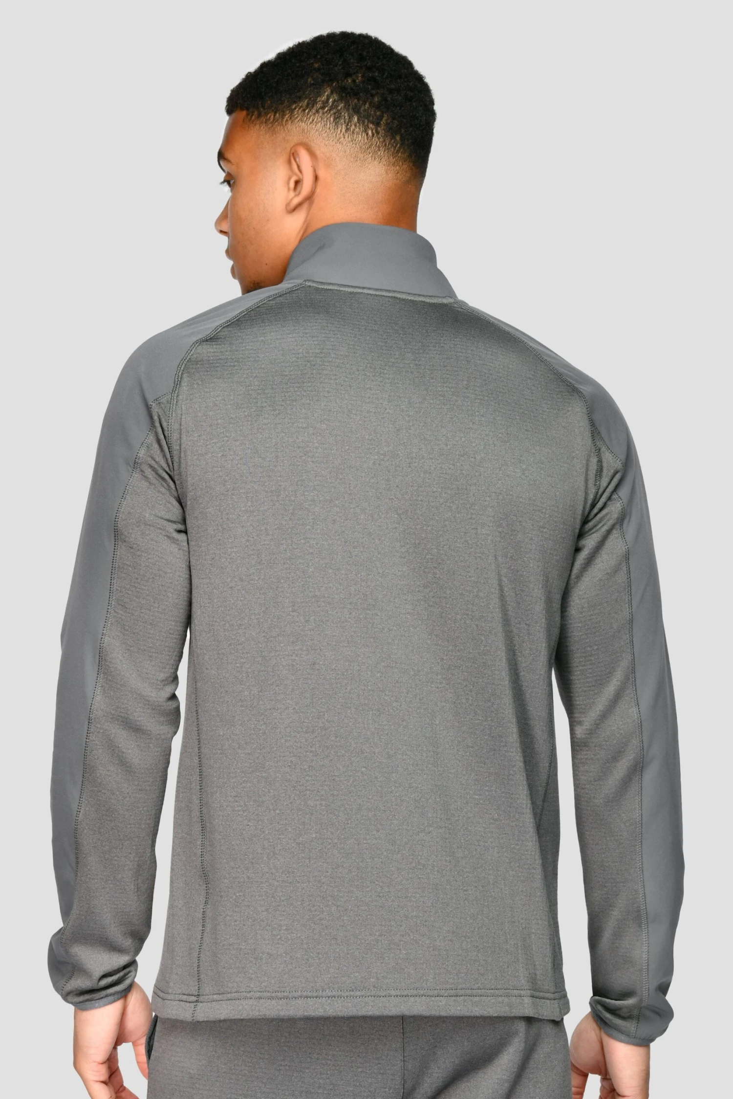 Summit 1/4 Zip - Grey Marl/Jet Grey Summit 1/4 Zip - Grey Marl/Jet Grey -MONTIREX CLOHTING SALE SUMMITPOLY1 4ZIP GREYMARL JETGREY closeback scaled