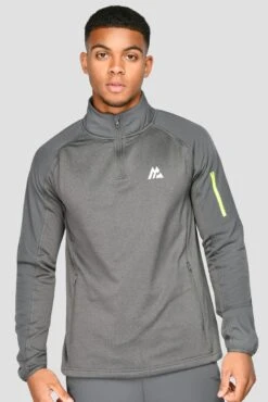 Summit 1/4 Zip - Grey Marl/Jet Grey
