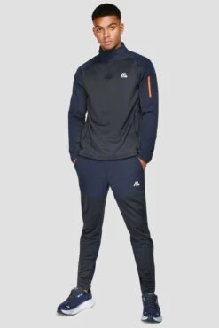 Summit Jogger - Navy Marl/Midnight Blue -MONTIREX CLOHTING SALE SUMMITPOLYJOGGER NAVYMARL MIDNIGHTBLUE fullfront