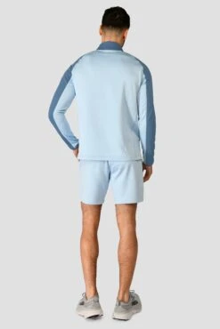 Summit Poly Short - Moonstone Marl/Steel Blue 5 Summit Poly Short - Moonstone Marl/Steel Blue -MONTIREX CLOHTING SALE SUMMITPOLYSHORT MOONSTONEMARL STEELBLUE fullback