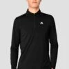Junior Speed 1/4 Zip - Black -MONTIREX CLOHTING SALE Speed 1 4 Zip Black Close Front