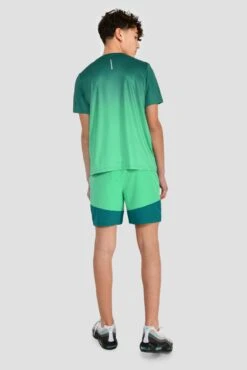 Junior Track Fade T-Shirt - Deep Sea/Mountain Meadow -MONTIREX CLOHTING SALE TRACK FADE TEE DEEP SEA MOUNTAIN MEADOW back