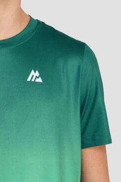 Junior Track Fade T-Shirt - Deep Sea/Mountain Meadow -MONTIREX CLOHTING SALE TRACK FADE TEE DEEP SEA MOUNTAIN MEADOW logoo