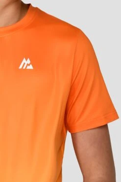 Junior Track Fade T-Shirt - Fiery Orange/Ember -MONTIREX CLOHTING SALE TRACK FADE TEE FIERY ORANGE EMBER logo