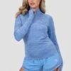 Women's Trail 1/4 Zip - Blue Multi 1 Women's Trail 1/4 Zip - Blue Multi -MONTIREX CLOHTING SALE TRAIL 1 4 ZIP AZURE BLUE 3