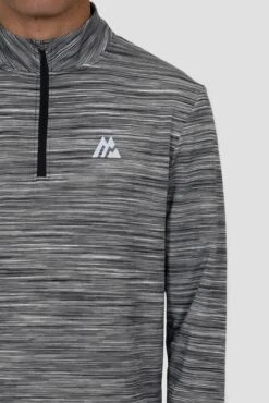 Trail 1/4 Zip - Black/Grey Multi -MONTIREX CLOHTING SALE TRAIL 1 4 ZIP BLACK GREY WHITE close logo