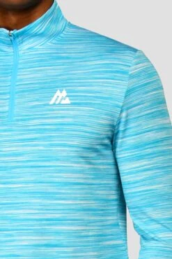 Trail 2.0 1/4 Zip - Neon Blue/White 6 Trail 2.0 1/4 Zip - Neon Blue/White -MONTIREX CLOHTING SALE TRAIL 1 4 ZIP BLUEFISH ATOMIC BLUE WHITE logo detail