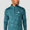Trail 2.0 1/4 Zip - Navy/Turquoise -MONTIREX CLOHTING SALE TRAIL 2.0 1 4 ZIP AERO BLUE DEEP SEA MARINE BLUE MIDNIGHT BLUE close front