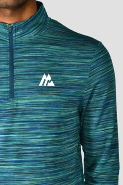 Trail 2.0 1/4 Zip - Navy/Turquoise -MONTIREX CLOHTING SALE TRAIL 2.0 1 4 ZIP AERO BLUE DEEP SEA MARINE BLUE MIDNIGHT BLUE logo