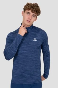 Trail 1/4 Zip - Navy Multi