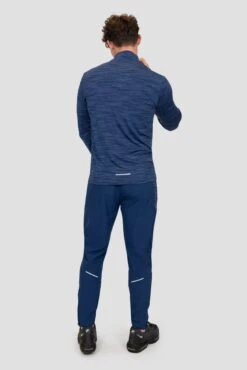 Trail 1/4 Zip - Navy Multi -MONTIREX CLOHTING SALE TRAIL 2.0 1 4 ZIP ESTATE BLUE SET SAIL TRUE NAVY full back