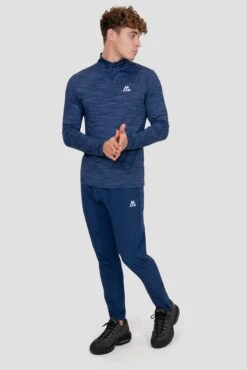 Trail 1/4 Zip - Navy Multi -MONTIREX CLOHTING SALE TRAIL 2.0 1 4 ZIP ESTATE BLUE SET SAIL TRUE NAVY full front