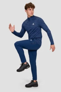 Trail 1/4 Zip - Navy Multi -MONTIREX CLOHTING SALE TRAIL 2.0 1 4 ZIP ESTATE BLUE SET SAIL TRUE NAVY motion