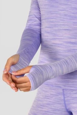 Women's Trail 2.0 1/4 Zip - Lilac Multi -MONTIREX CLOHTING SALE TRAIL 2.0 1 4 ZIP LILAC BLOOM MAGNOLIA PEARLY HEATHER AMETHYST sleeve detail