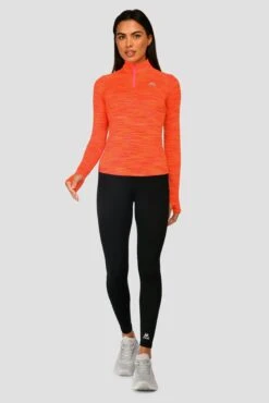 Women's Trail 2.0 1/4 Zip - Neon Pink/Orange/Red Multi 4 Women's Trail 2.0 1/4 Zip - Neon Pink/Orange/Red Multi -MONTIREX CLOHTING SALE TRAIL 2.0 1 4 ZIP MAGENTA LAVA SAFETY ORANGE EMBER front
