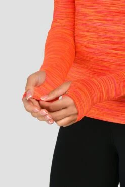 Women's Trail 2.0 1/4 Zip - Neon Pink/Orange/Red Multi 7 Women's Trail 2.0 1/4 Zip - Neon Pink/Orange/Red Multi -MONTIREX CLOHTING SALE TRAIL 2.0 1 4 ZIP MAGENTA LAVA SAFETY ORANGE EMBER sleeve detail