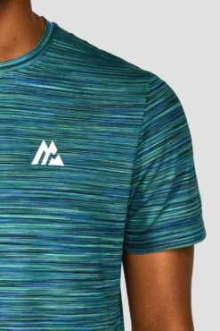 Trail 2.0 T-Shirt - Navy/Turquoise -MONTIREX CLOHTING SALE TRAIL 2.0 TEE AERO BLUE DEEP SEA MARINE BLUE MIDNIGHT BLUE logo